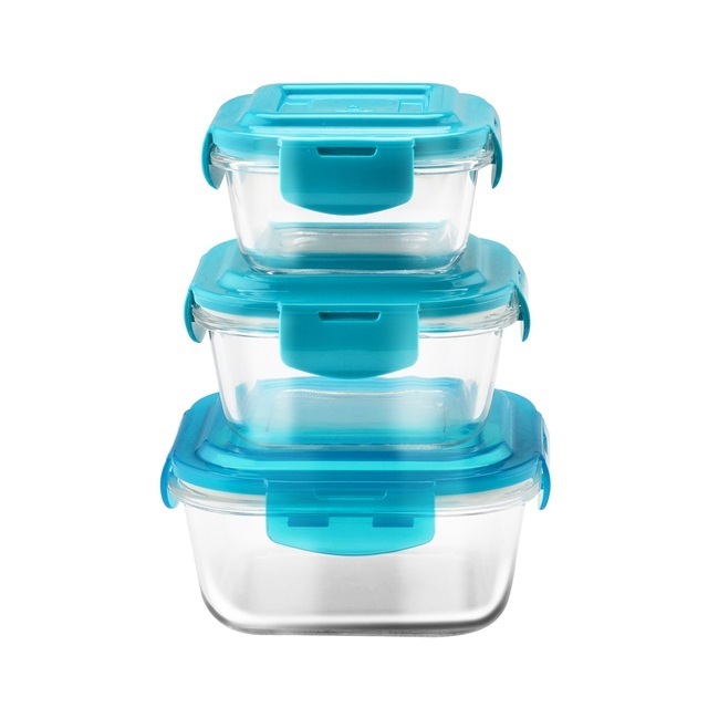 Microwave Safe Rectangle Lunchbox Food Container with Lids and locks