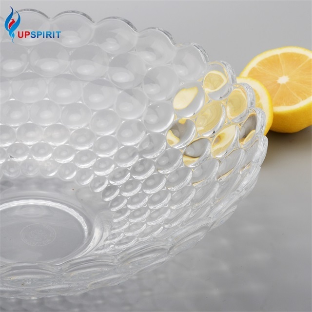 Homeware Round Clear Glass Fruit Plate Dish 2800ml