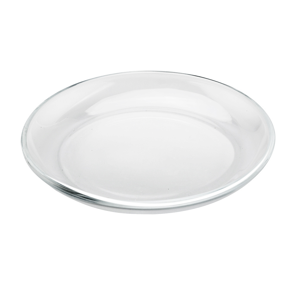 High Quality 8 Inch Clear Tempered Glass Round Salad Plate for Serving and Holding Food