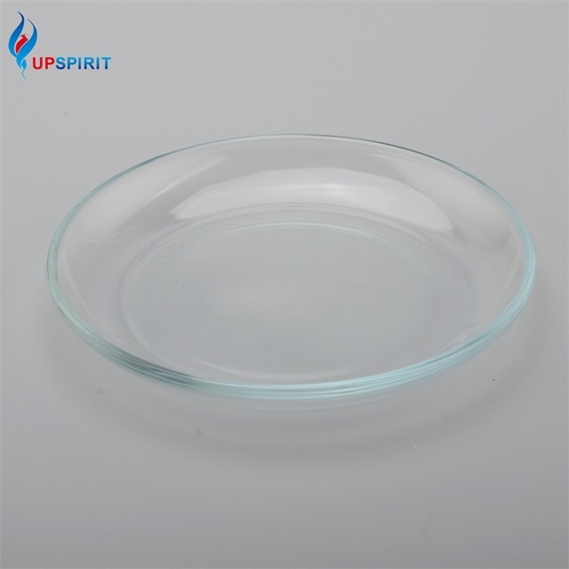 High Quality 8 Inch Clear Tempered Glass Round Salad Plate for Serving and Holding Food