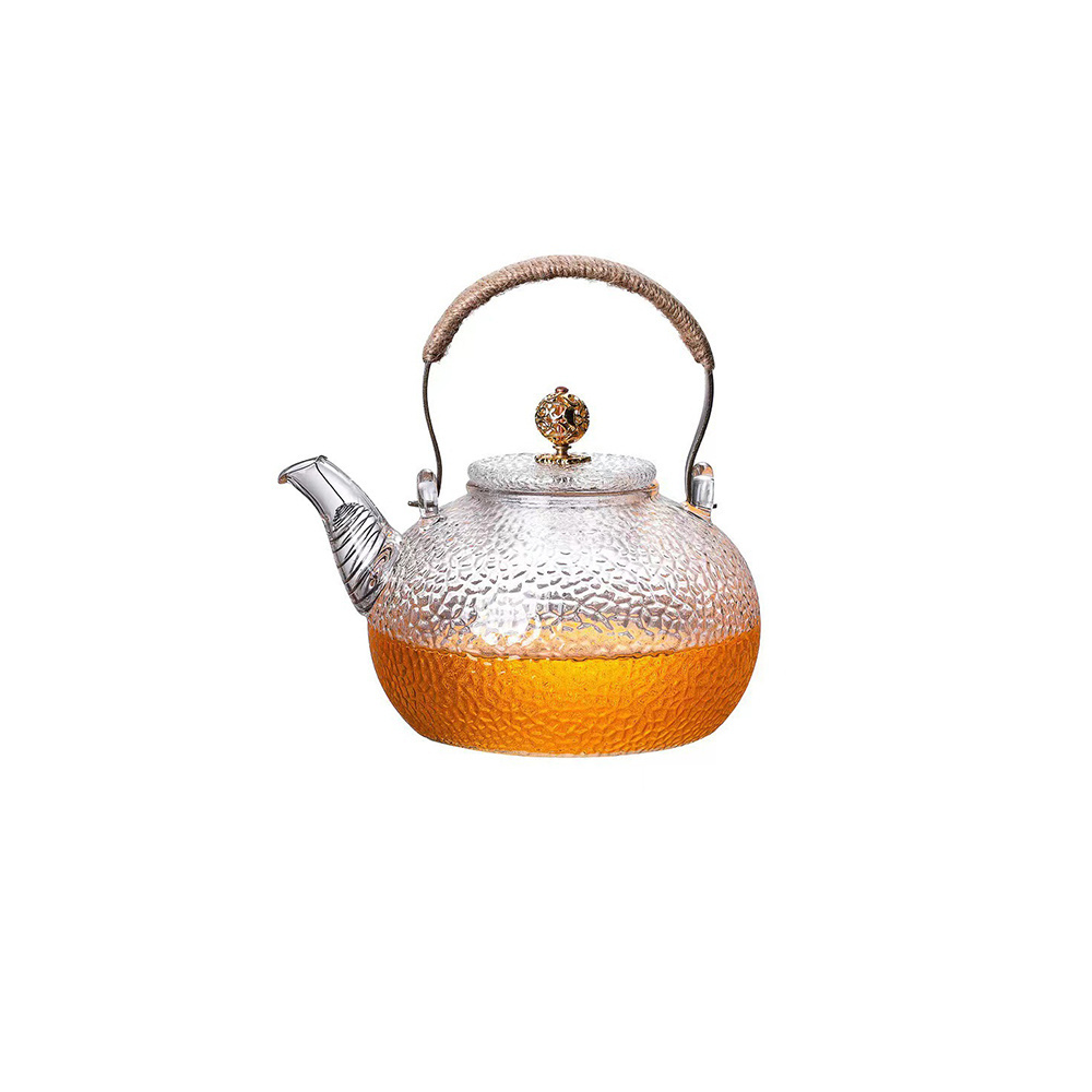 600ml 800ml heat resistant clear borosilicate glass tea pot glass teapot with glass infuser and warmer