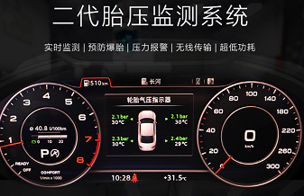 Wireless vehicle tire pressure monitor For Audi original vehicle instrument upgrades to display tire pressure