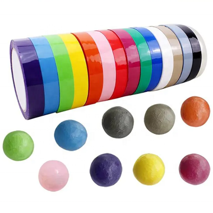 Tik Tok Hot Rainbow Series Tape Sticky Ball Adhesive Tape for Anti Stress Toys