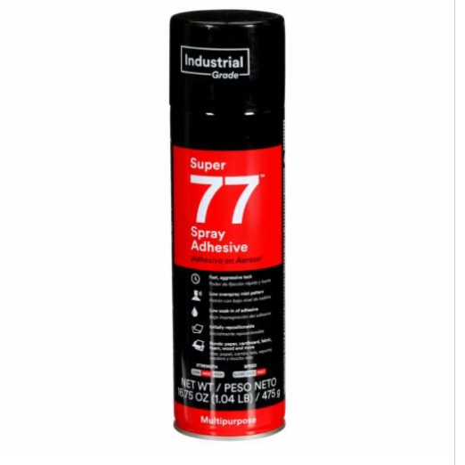 Medium-Strength Initial Grab Super 77 Multipurpose Spray Adhesive for Industrial Applications