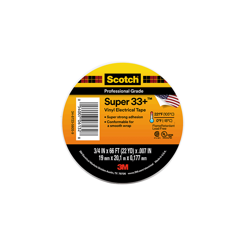 3 M Fireproof Scotch33+ PVC Vinyl Electrical Insulation Tape 3 M 33 for 1000V Insulating