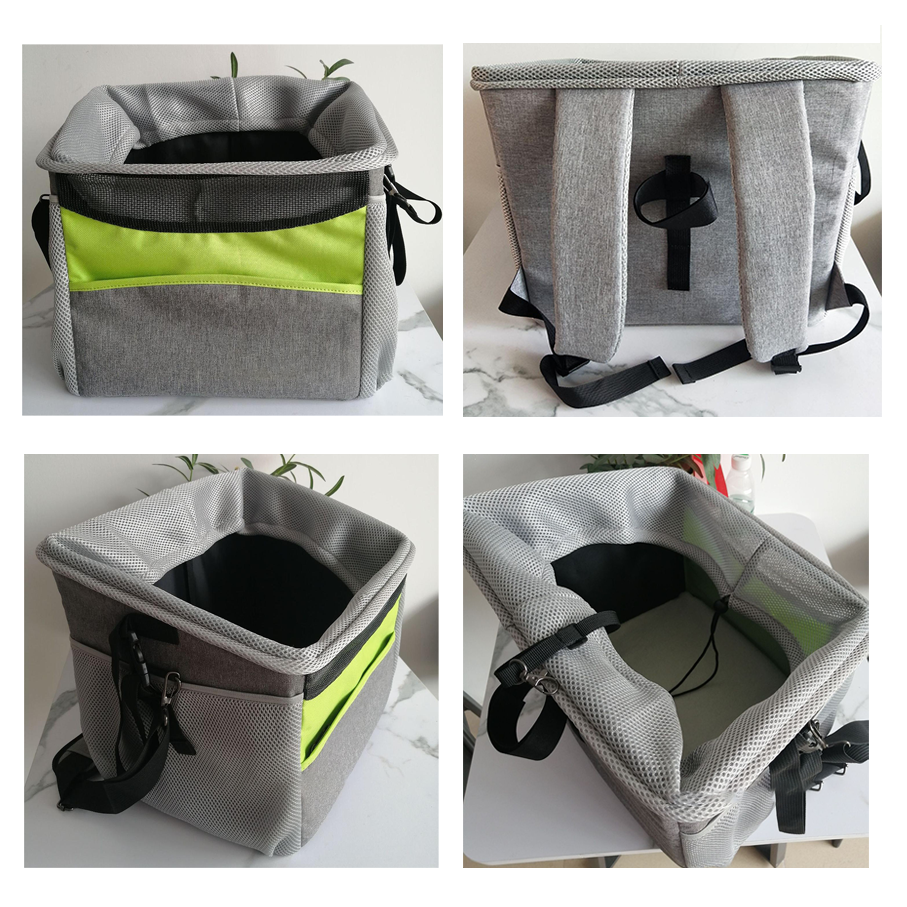 Pet Bicycle Carrier Waterproof Dog Bike Basket   Bag Adjustable Pet Travel Bag Safe Dog Backpack   Carrier one shoulder