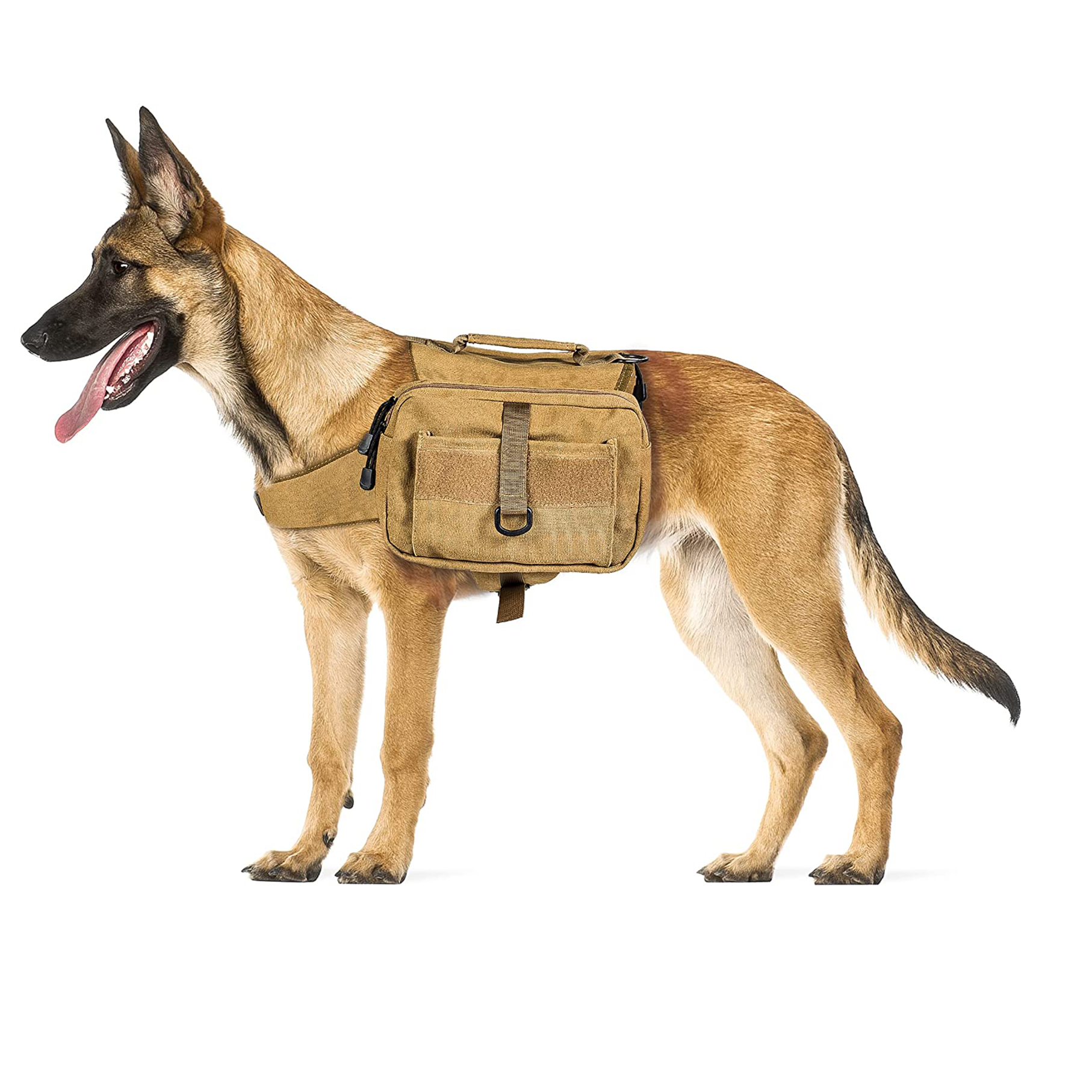 Outdoors Dog Backpack for Large Dog, Dog Pack Hound Travel Camping Hiking Bag, Saddle Bag Rucksack with Side Pockets