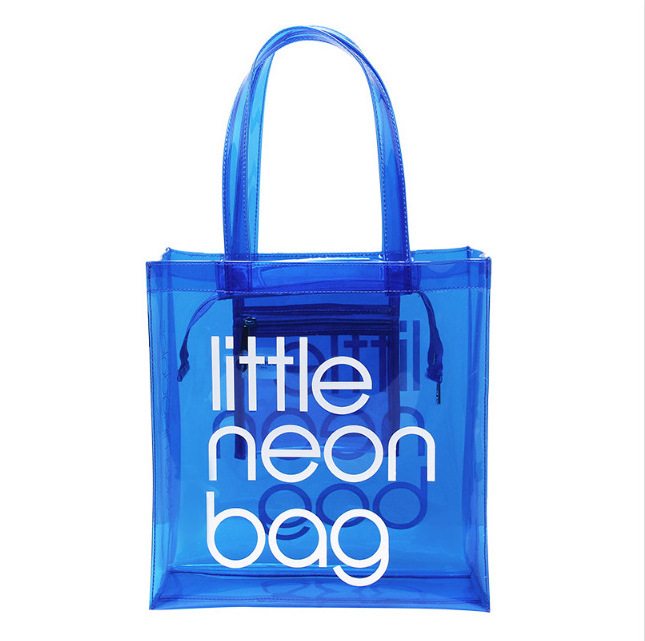 candy pvc handle plastic bag pvc tote bag little neon bag