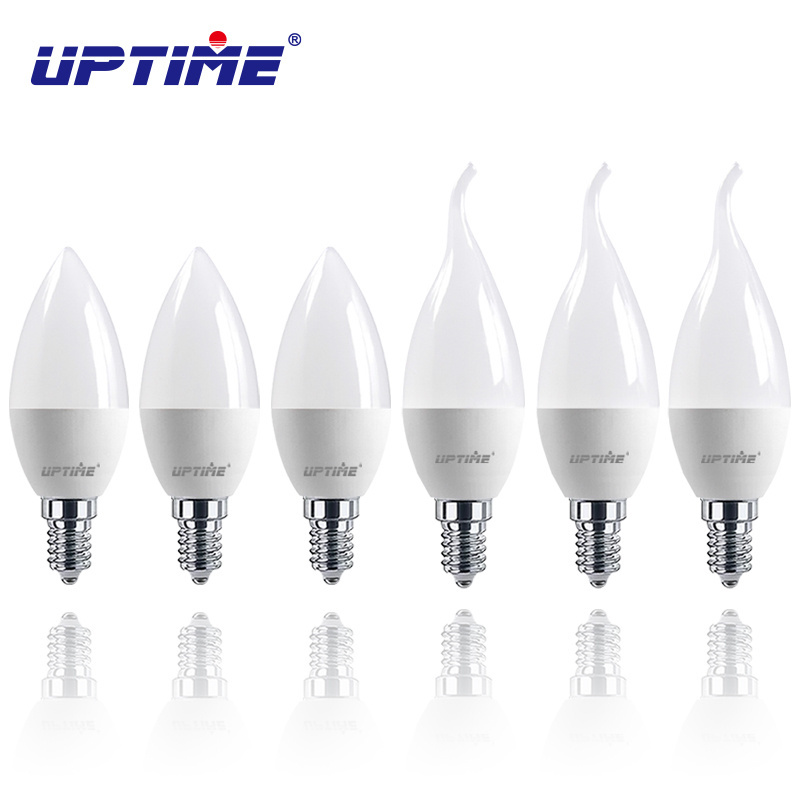 UPTIME 2023 Hot Selling 0.5 PF Candle Shape Led Bulb 3w 5w 7w E14 Led Candle Light