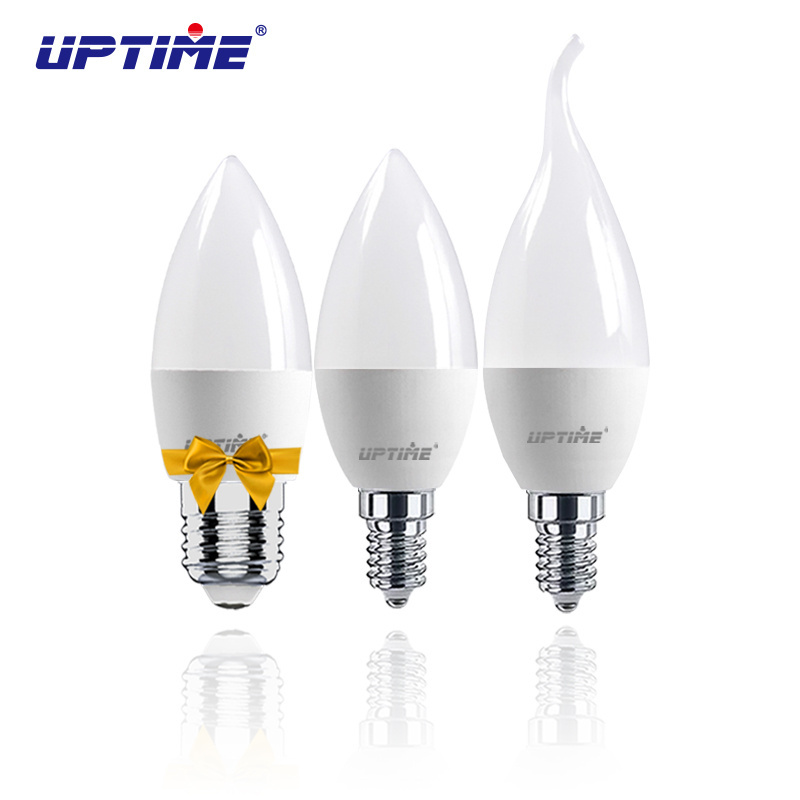 UPTIME 2023 Hot Selling 0.5 PF Candle Shape Led Bulb 3w 5w 7w E14 Led Candle Light