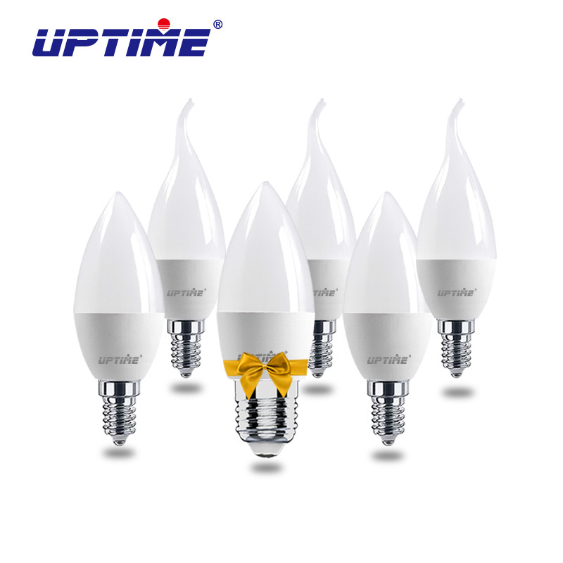 UPTIME 2023 Hot Selling 0.5 PF Candle Shape Led Bulb 3w 5w 7w E14 Led Candle Light