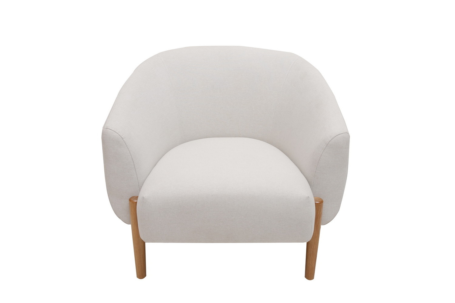 Tub Arm Chairs for Living Room Bedroom Small Spaces Apartment Office White Accent Chair with Ottoman