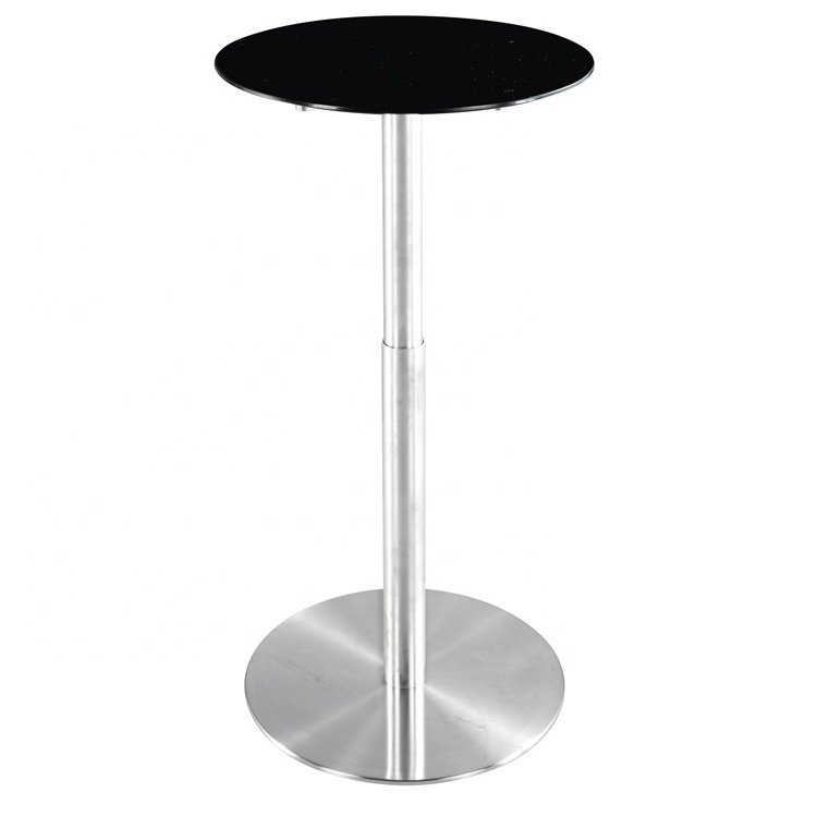 (SP-BT623) Modern furniture stainless steel high table for sale wooden bar table plastic club table cheap price durable