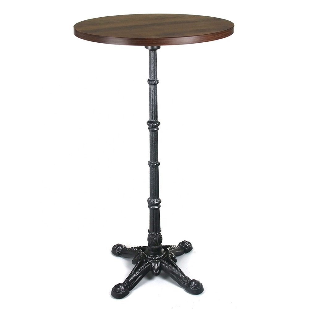 (SP-BT623) Modern furniture stainless steel high table for sale wooden bar table plastic club table cheap price durable