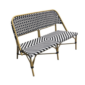 (SP-OC522)  Frame Outdoor Rattan Bench Bistro Long Dining Chair Aluminum Garden Chair