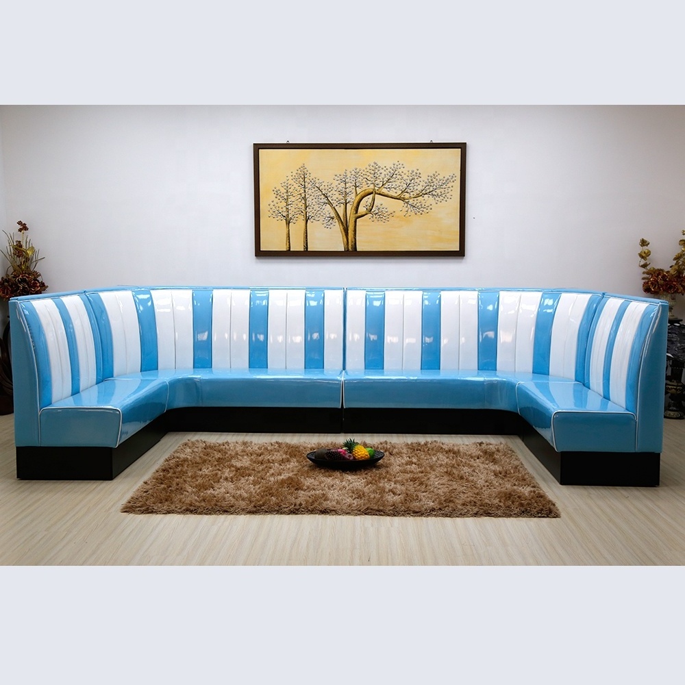 (SP-KS269-1) Modern L shape restaurant corner booths corner sofa