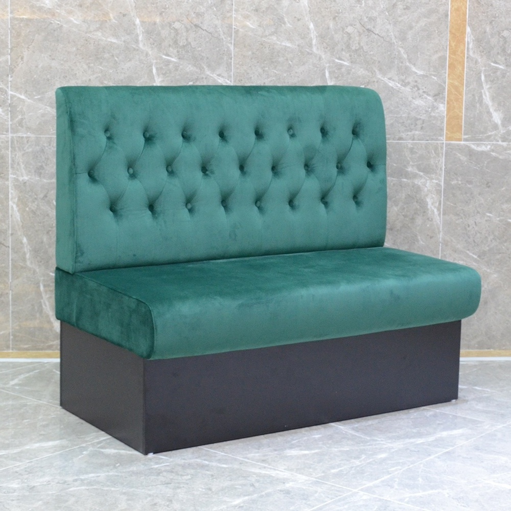 (SP-KS108) Green sofa used furniture restaurant booth seating for sale