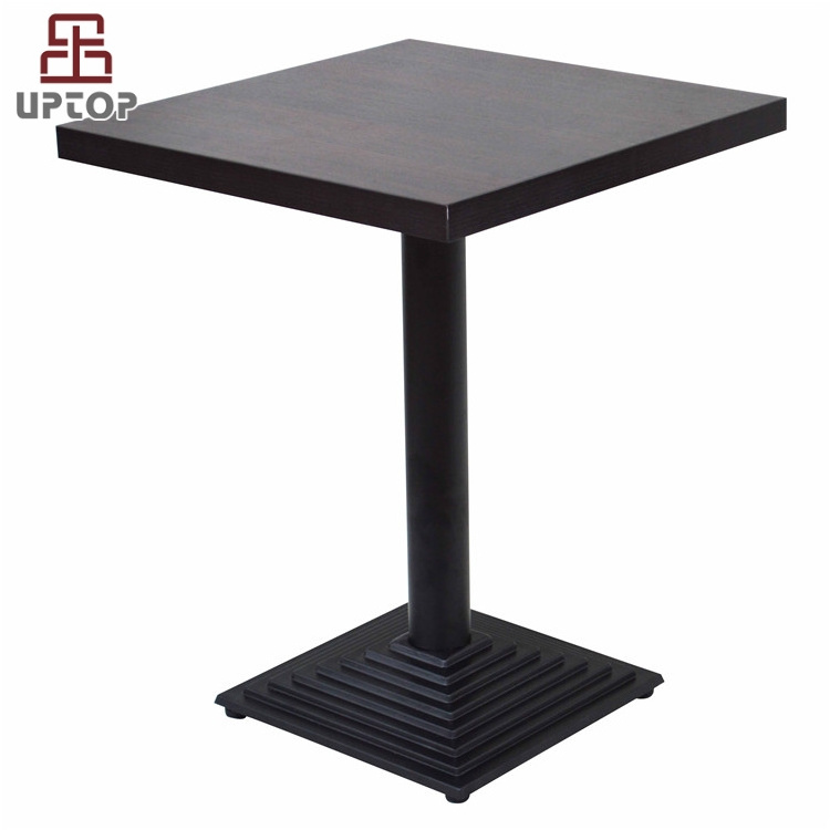 (SP-RT108) Cafeteria table and chair, Square Wood Top Cafeteria Table