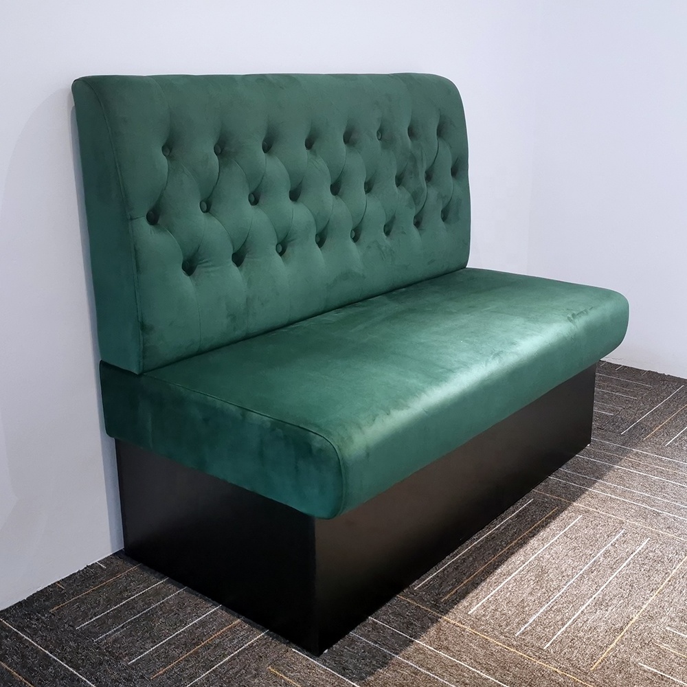 (SP-KS108) Green sofa used furniture restaurant booth seating for sale