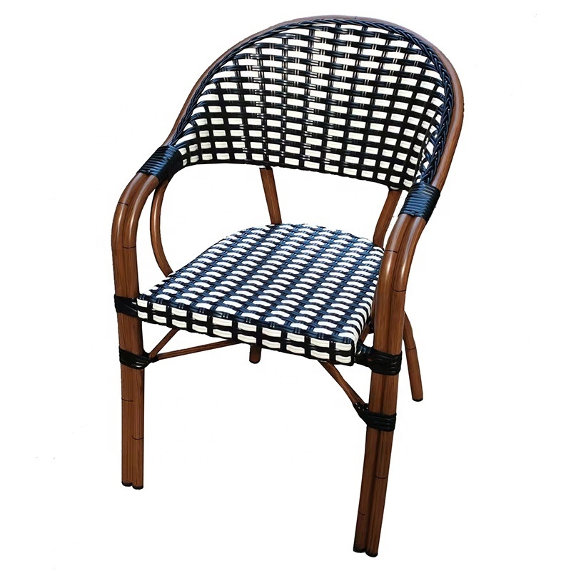 All Weather French Bamboo Furniture Beach Chair Bamboo Bistro Chair garden terrace wicker furniture cafe cane chair