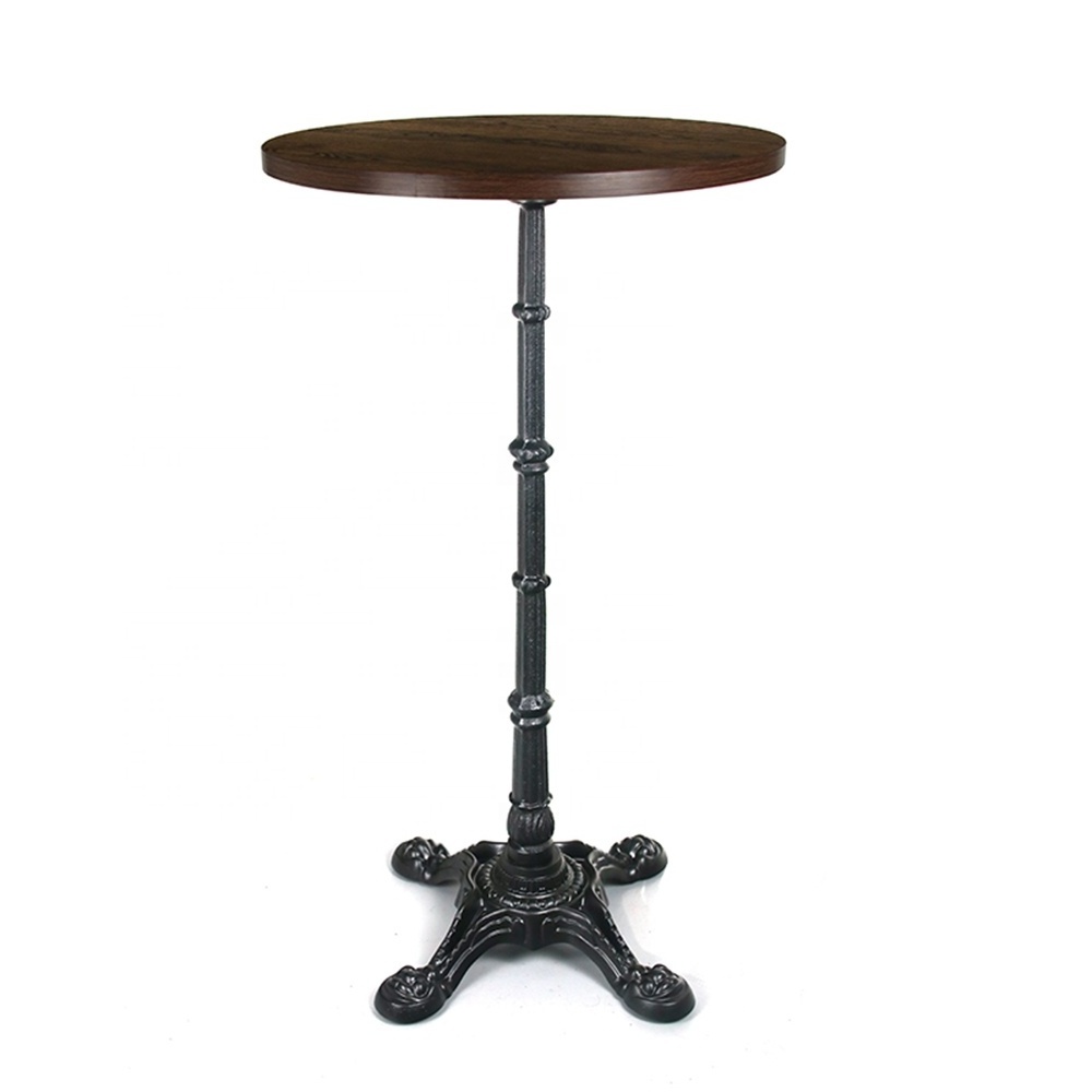 (SP-BT506) Modern Style Metal Base Round High Glass Home Bar Table