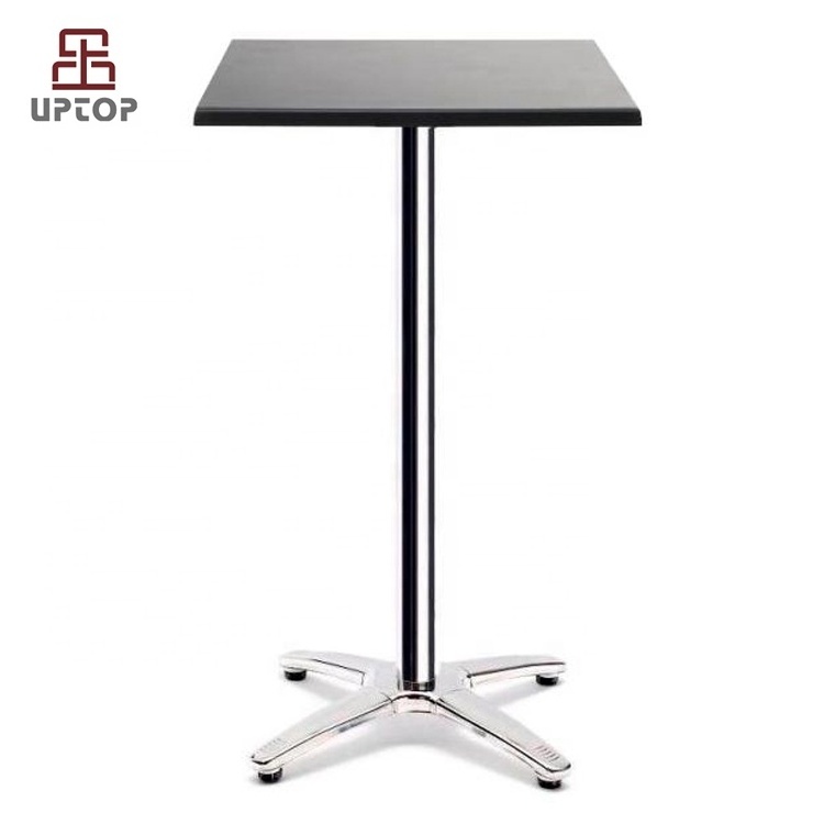 (SP-BT623) Modern furniture stainless steel high table for sale wooden bar table plastic club table cheap price durable