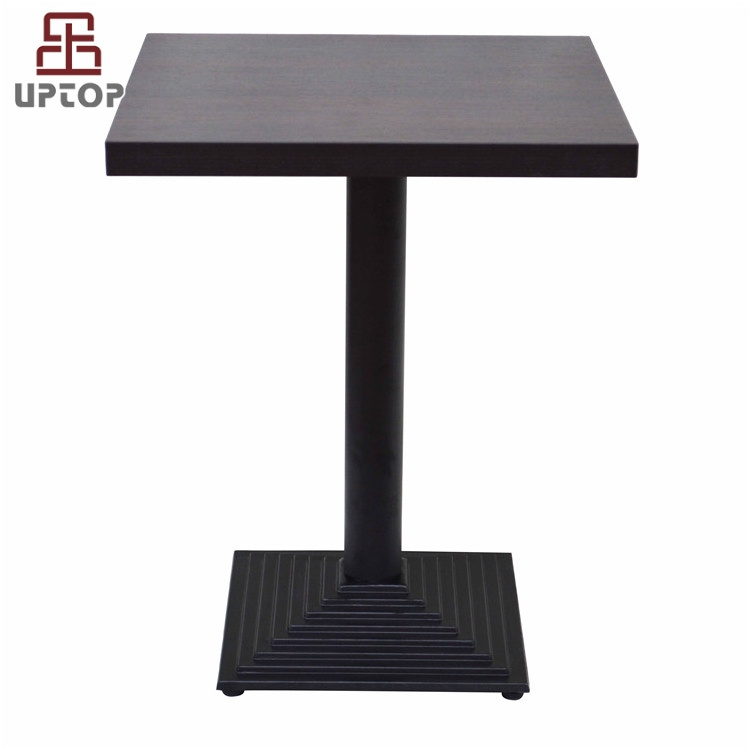 (SP-RT108) Cafeteria table and chair, Square Wood Top Cafeteria Table