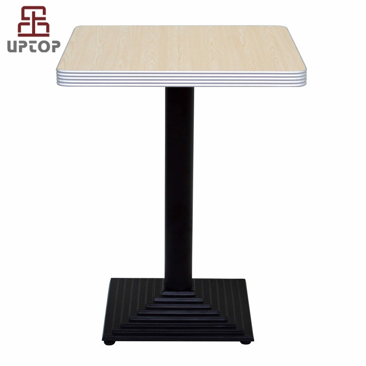 (SP-RT108) Cafeteria table and chair, Square Wood Top Cafeteria Table