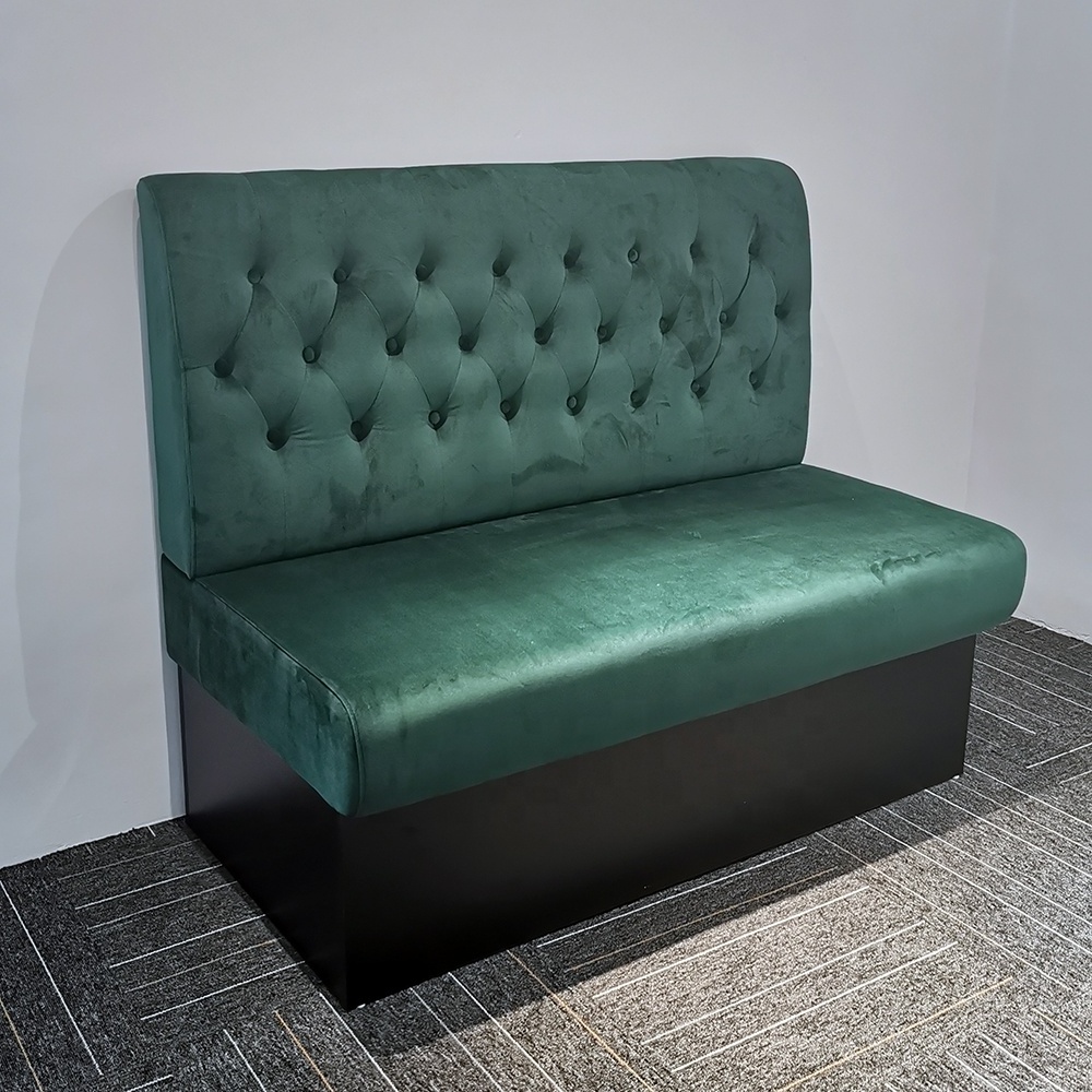 (SP-KS108) Green sofa used furniture restaurant booth seating for sale