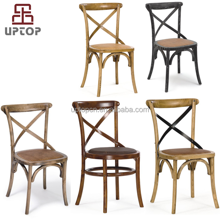 (SP-EC140) Antique classic X Back chair cross back chair with pillow or cushion /crossback chair with rattan seat