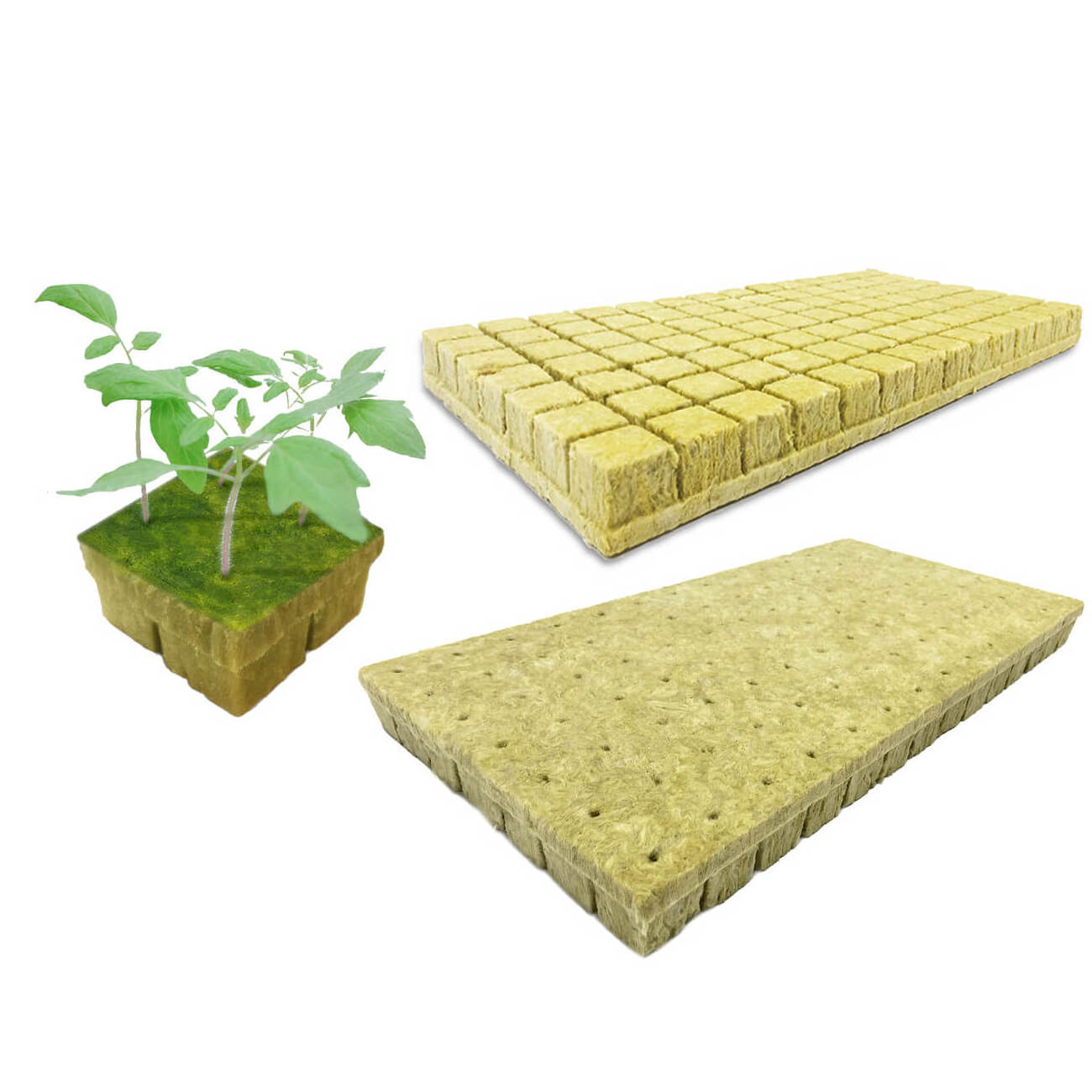 UPuper hydrophonic grow trays rock wool manufacturers indoor plants seeds stonewool grow cubes