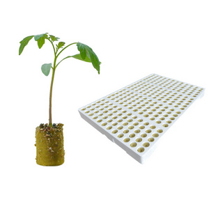 UPuper leafy vegetable plant substrate propagate hydroponics vertical farming planting rock wool plug trays