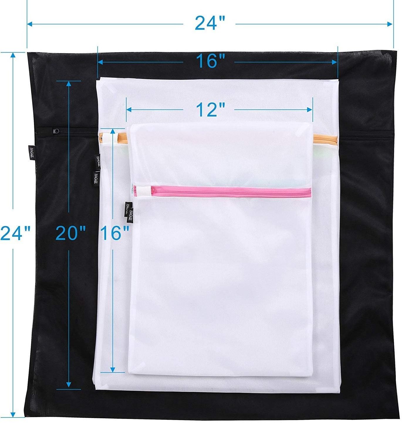 Wholesale Polyester Customize Bulk Square Lingerie Bra Net Washing Mesh Laundry Bag with Zip Cloth Washing