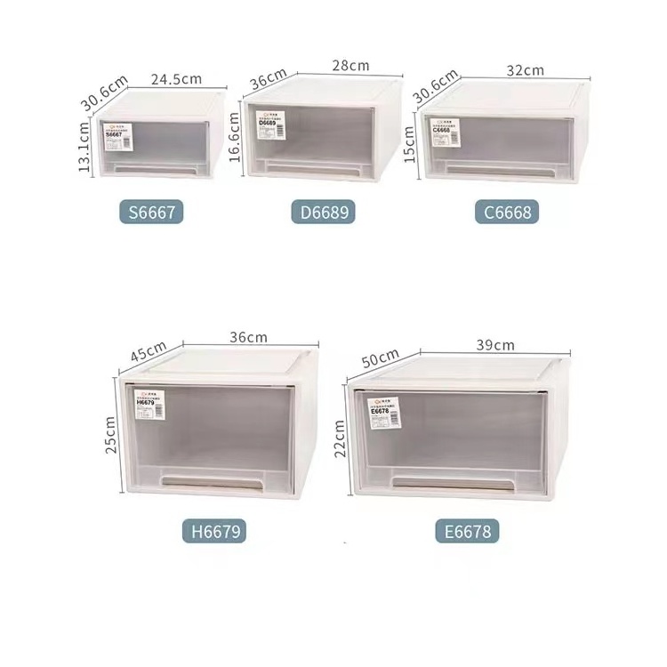 2023 Plastic Transparent Expandable Wardrobe Stackable Drawer Storage Organizer Stacking Drawer Cabinet Box