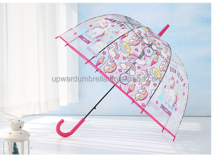 Unicorn children umbrella unicorn dauhnuts umbrella transparent