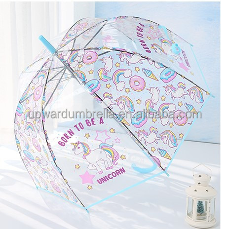 Unicorn children umbrella unicorn dauhnuts umbrella transparent