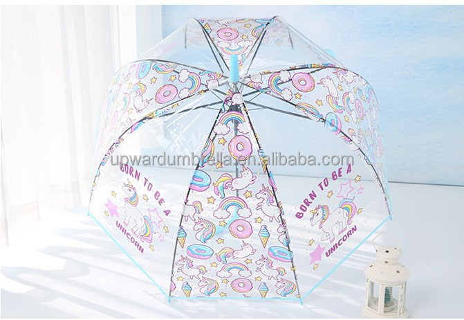 Unicorn children umbrella unicorn dauhnuts umbrella transparent