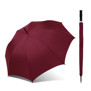 Red golf club umbrella manufacturer 60 inch umbrellas with logo prints windproof brand golf umbrella