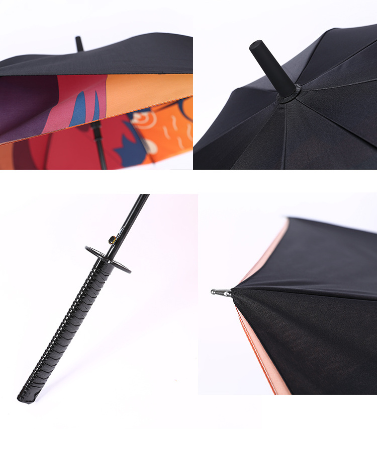 Samurai  katana umbrella japan samurai sword handle umbrella with logo printing