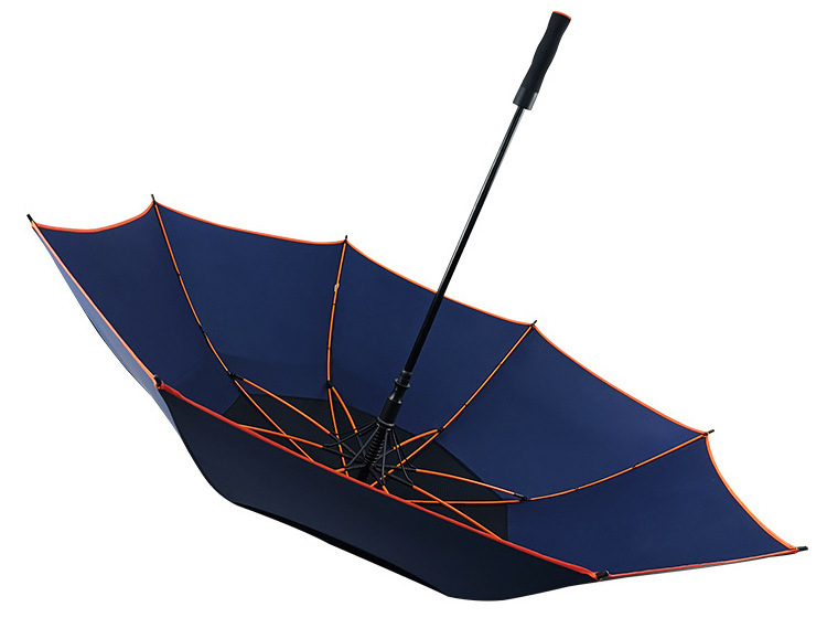 Luxury custom hotel umbrella manufacturer customized umbrella navy blue golf umbrella