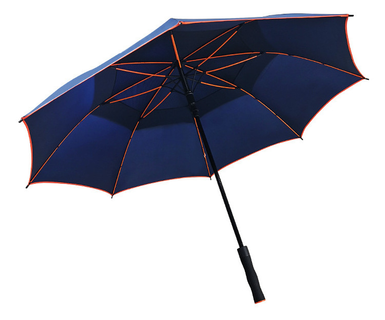 Luxury custom hotel umbrella manufacturer customized umbrella navy blue golf umbrella