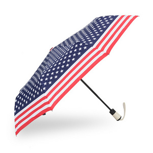 Windproof tigray flag umbrella 3 folding umbrellas with logo prints custom printing fold umbrella