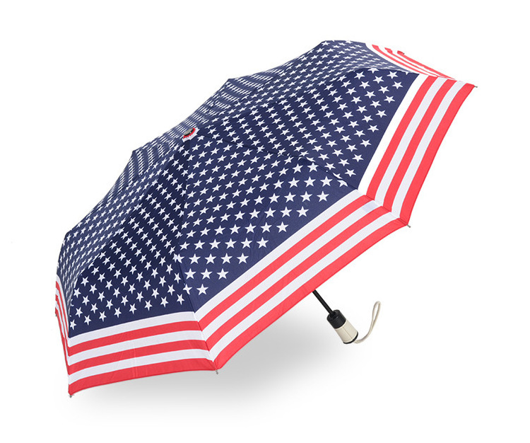 Windproof tigray flag umbrella 3 folding umbrellas with logo prints custom printing fold umbrella