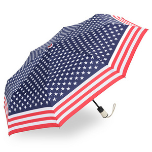 3 fold umbrella print flag umbrellas automatic opening umbrella windproof