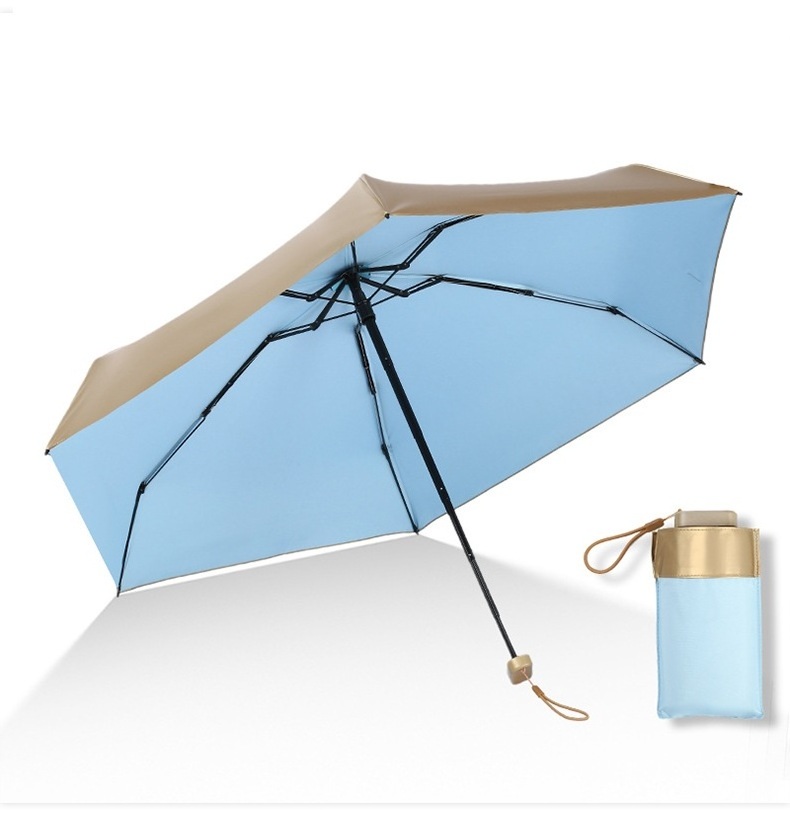 Mini umbrella pastel colors gold mini uv umbrella 5fold mini umbrella