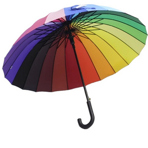 Japanese umbrella traditional windproof umbrella 24 panels rainbow color umbrella