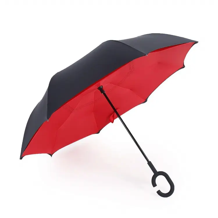 innovative design custom logo umbrella wind proof for the rain waterproof  inside out reversed umbrella