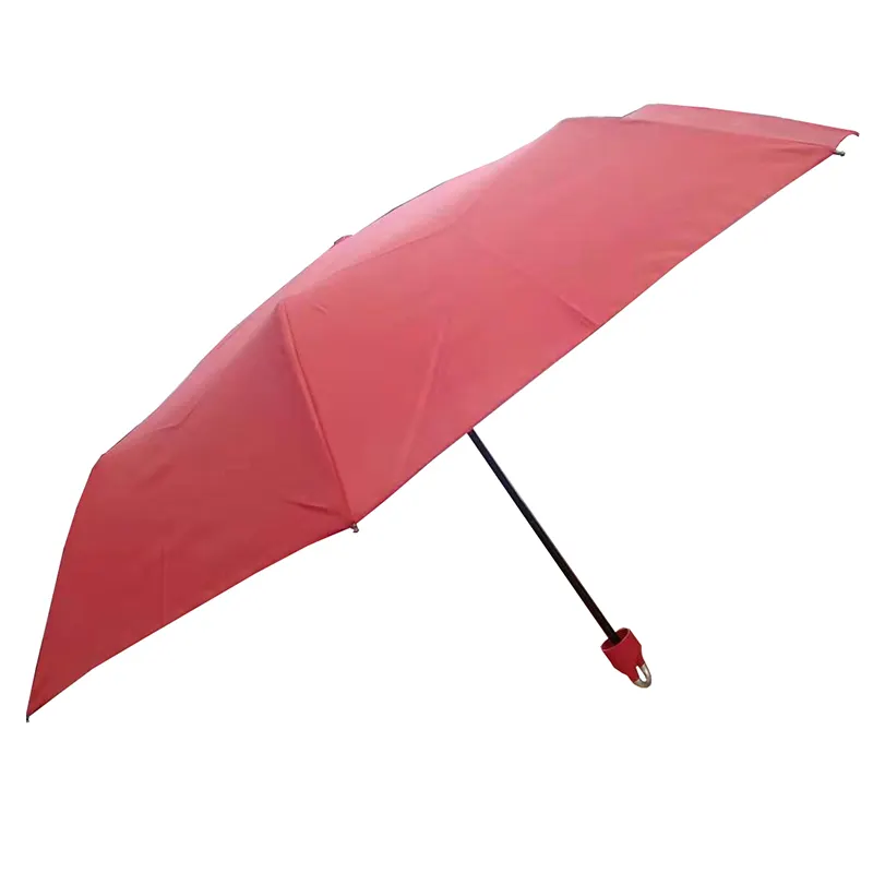 New product easy carry unique folding umbrella with hook loop lock handle colourful market umbrella