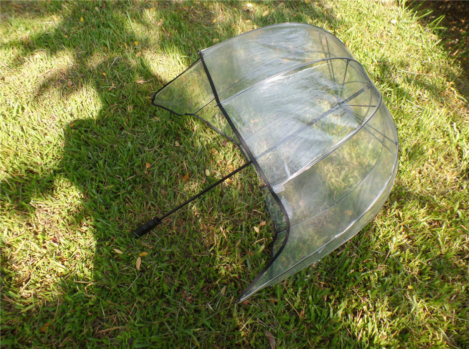 Hat shiape transparent clean umbrellas unique umbrella  helmet umbrella