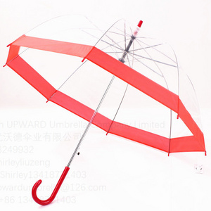 poe material umbrella with plastic cover clear transparent umbrella